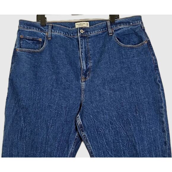 Abercrombie & Fitch~Woman 35/20R~ Blue Denim Ultra High Rise Jeans Slim Straight - Picture 12 of 15